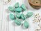 *10* 19x11mm Gold Washed Opaque Turquoise Vintage Style Acrylic Beads
